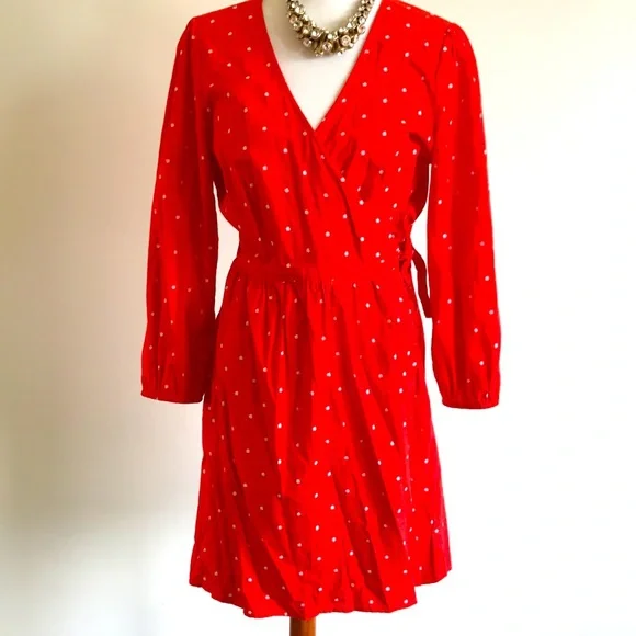 Dresses | Super Cute Red Summer Wrap Dress | Poshmark